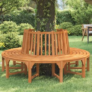 vidaXL Boombank rond &Oslash;208 cm massief eucalyptushout