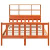 vidaXL Bed met boekenkast zonder matras hout wasbruin 150x200 cm