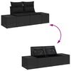 vidaXL Tuin Sofa Set 9 pcs Zwart Poly Rattan en Poedergecoat Staal