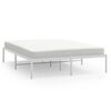 vidaXL Bedframe metaal wit 160x200 cm