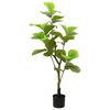 vidaXL Kunstficussenboom 30 blaadjes 125 cm groen