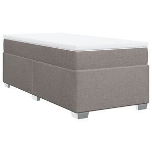 vidaXL Boxspring met matras stof taupe 80x200 cm