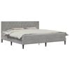 vidaXL Bedframe met matras Lichtgrijs 200 x 200 cm Fluweel