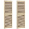 vidaXL Kastdeur 2 pcs Naturel 140.5 x 2 x 59.5 cm Massief grenenhout