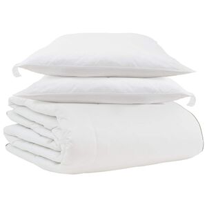 vidaXL Winter Dekbed met kussen 3 pcs Wit Donsveertjes