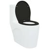 vidaXL Toiletzitting Zwart 44,8 x 37,3 x 4,2 cm Duroplast