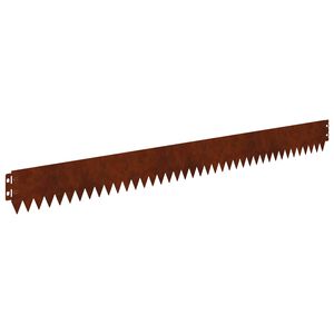vidaXL Gazonrand 30 st 103 x 10 cm Staal Roestkleurig