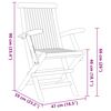 vidaXL Tuin eettafelset 5 pcs Bruin Massief Teakhout