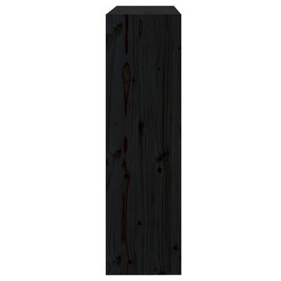 vidaXL Boekenkast/kamerscherm 80x30x103,5 cm massief grenenhout zwart