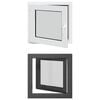 vidaXL Kelderraam RISOR 50 x 50 cm PVC en glas Antracietkleurig