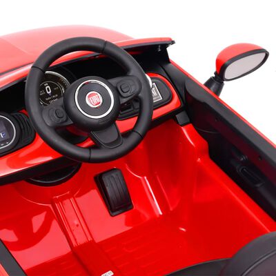 vidaXL Kinderauto Fiat 500 elektrisch rood