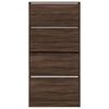 vidaXL Schoenenkast met 4 klaplades 80x21x163,5 cm bruin eikenkleur