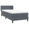 vidaXL Boxspring met matras fluweel donkergrijs 80x210 cm