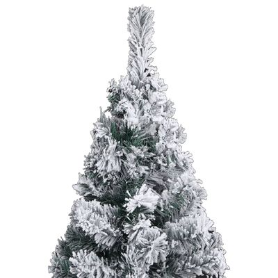 vidaXL Kunstkerstboom met verlichting en kerstballen smal 150 cm groen