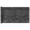 vidaXL Balkonscherm steenpatroon 300x75 cm PVC grijs