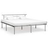vidaXL Bedframe metaal grijs 200x200 cm