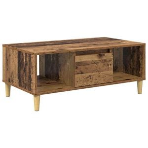 vidaXL Salontafel Oud Hout 90 x 50 x 26.5 cm Bewerkt hout
