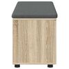 vidaXL Halbank met kussen met opslag Sonoma Eiken 100 x 38 x 46 cm