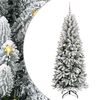 vidaXL Kunstkerstboom Wit 150 cm PVC en Plastic en Staal en PE