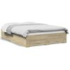 vidaXL Bedframe met lades bewerkt hout sonoma eikenkleurig 140x190 cm