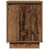 vidaXL Nachtkastjes met led-verlichting 2 st 38x34x50 cm oud hout