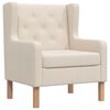 vidaXL Fauteuil stof cr&egrave;mewit