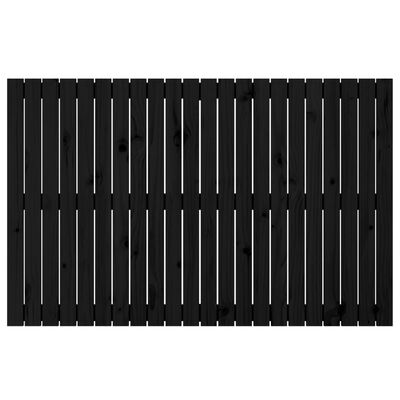 vidaXL Wandhoofdbord 140x3x90 cm massief grenenhout zwart