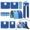 vidaXL Loftbed voor Kids Wit en Blauw 79,5 x 200 cm Metaal