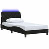 vidaXL Bedframe met LED zonder matras 100x200 cm stof zwart