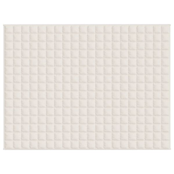vidaXL Verzwaringsdeken 152x203 cm 11 kg stof lichtcr&egrave;mekleurig