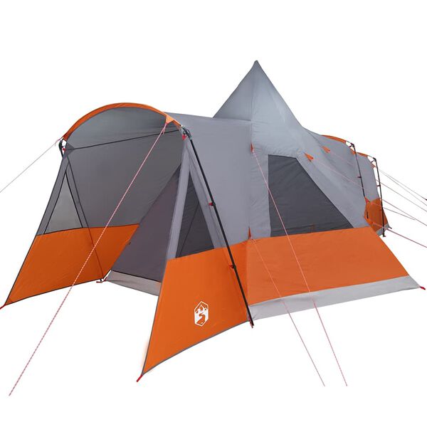 vidaXL Teepee Tent met dak Grijs en Oranje 720 x 465 x 295 cm