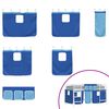 vidaXL Loftbedframe voor Kinderen met Gordijnen Wit en Blauw