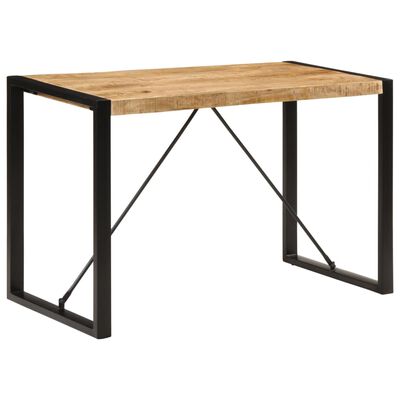 vidaXL Eettafel 120x55x76 cm massief ruw mangohout