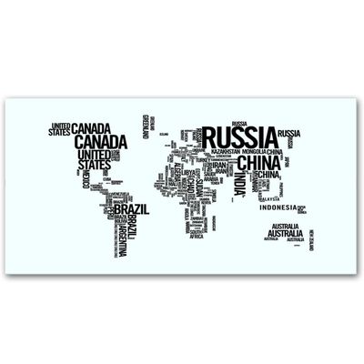 Bureau met wereldkaart opdruk (rechthoekig)
