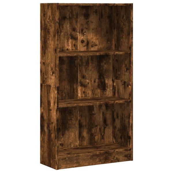 vidaXL Boekenkast 60x24x109 cm bewerkt hout gerookt eikenkleurig