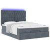 vidaXL Ottoman bed met matrassen en LED's 140x200cm fluweel