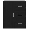 vidaXL Dressoir met lade Zwart Eiken 60 x 31 x 70 cm Bewerkt hout