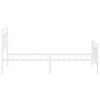 vidaXL Bedframe met hoofd- en voeteneinde metaal wit 100x190 cm