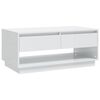 vidaXL Salontafel 102,5x55x44 cm bewerkt hout hoogglans wit