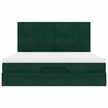 vidaXL Ottoman bed met matrassen en LED's 180x200cm fluweel