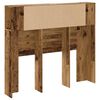 vidaXL Hoofdbordkast 120x19x104,5 cm bewerkt hout oud houtkleurig