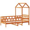 vidaXL Kinderbed met huisje massief grenenhout wasbruin 80x200 cm