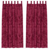 vidaXL Velvet Gordijnen 2 pcs Wijnrood 225 x 140 cm Fluweel
