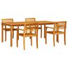 vidaXL Tuin eettafelset 7 st Bruin Massief Acaciahout