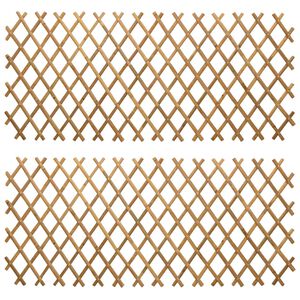 vidaXL Uitschuifbaar plantenrek 2 pcs Licht Bruin 100 x 105 cm Bamboe