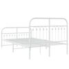 vidaXL Bedframe met hoofd- en voeteneinde metaal wit 120x200 cm