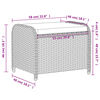vidaXL Tuinkruk met kussen 58x46x46 cm poly rattan zwart