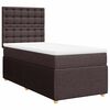 vidaXL Boxspring met matras stof donkerbruin 100x200 cm