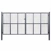 vidaXL Tuinhek van gaas gegalvaniseerd staal 400x175 cm grijs