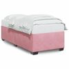 vidaXL Bedframe fluweel roze 90x190 cm